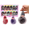 Pompom Doll kulcstartó medál kulcsokhoz, kézitáskákhoz, vegyes színekhez