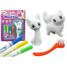 DIY Art Set Kittens Figurines 2db Marker Ecset