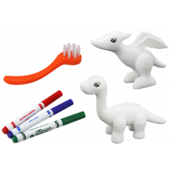 DIY Art Set Dinosaurs Figurines 2db Marker Ecset