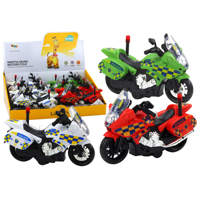 Rendőr motorkerékpár Motor Rendőrautó Fényhang Motorek Mix