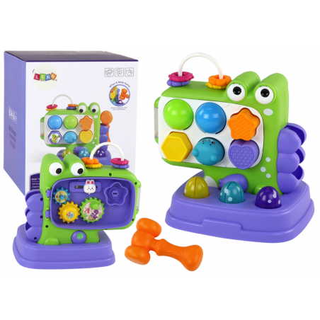 Dinosaur Oktatási Panel Whack-A-Mole Sorter játék gyerekeknek Lila