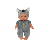 Kis baba baba, szürke ruhák, koala sapka