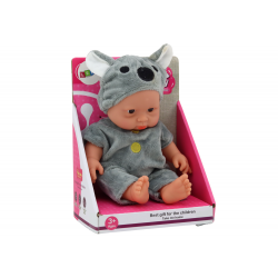 Kis baba baba, szürke ruhák, koala sapka