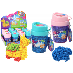 Squishy hungarocell golyók kék pohárban