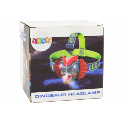 Dinoszaurusz fejlámpa zseblámpa állítható fejpánt 3 LED