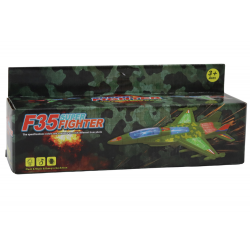 Military Fighter F35 vezetői lámpák szürkén hangzanak