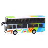 Emeletes busz fém meghajtóval, színes fényekkel, hangokkal