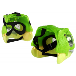 Zöld dinoszaurusz maszk állítható fejpánt Fényhangok