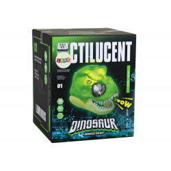 Zöld dinoszaurusz maszk állítható fejpánt Fényhangok