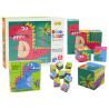 Oktatási puzzle 6 az 1-ben blokkok puzzle kockák 6 kép dinoszauruszok 9 El.