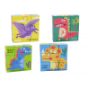 Oktatási puzzle 6 az 1-ben blokkok puzzle kockák 6 kép dinoszauruszok 9 El.