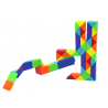 Bricks Arcade Játék Oktatási Színes Kígyó Puzzle 72 db.