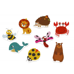 Oktatási Puzzle Állatok Puzzle Angoltanulás 48 db.