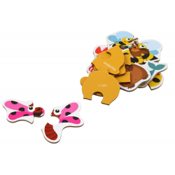Oktatási Puzzle Állatok Puzzle Angoltanulás 48 db.