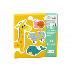 Oktatási Puzzle Állatok Puzzle Angoltanulás 48 db.