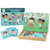 Mágneses puzzle készlet egy dobozban, az orvosi kórházban