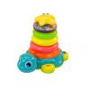 Piramis lovagló teknős 2 az 1-ben Puzzle Kerekek Fények Hangok