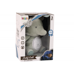 Teddy Bear Elephant Sleeping Melodies Light Star projektor Szürke