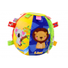 Plüss labda Soft Sensory Educational Animal Csörgő 18cm