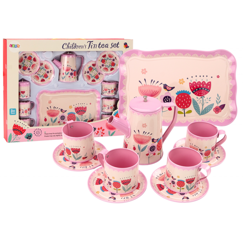 Kávés teakészlet Csésze Vízforraló Tálca Pink Cafe 12 db. Kávés teakészlet Csésze Vízforraló Tálca Pink Cafe 12 db.