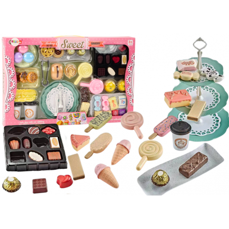 Cukrászda kávézó szett Sweets Figurines Kávétorta 50 db.
