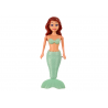 Mermaid felhúzó vízben lebegő türkiz sellő fürdőbaba