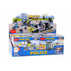 Police Boat Plane Helikopter Építőtégla Kék MIX