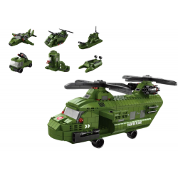 Katonai helikopter blokk készlet Military Green 1000 db