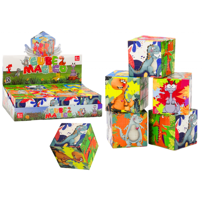 Magic Cube Oktatási Puzzle Dinoszauruszok Puzzle Logikai Játék