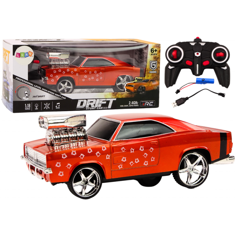 Távirányítós autó 1:18 Drift 360 A lámpák vörösen szólnak