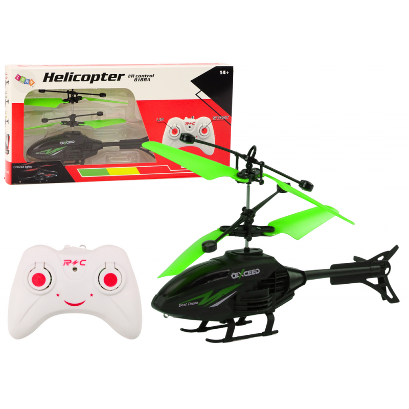 Távirányítós RC helikopter giroszkóp zöld