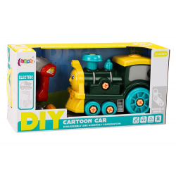 Rajzfilm Forduló mozdony DIY zöld