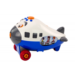 Rajzfilm Airplane Twisting Wings DIY Blue