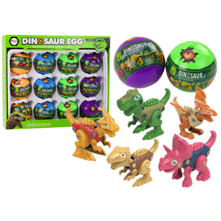 Dinoszaurusz tojásforgató 12 darabos színes készlet