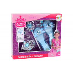 Kiegészítő készlet egy kis hercegnő koronás papucshoz, kék