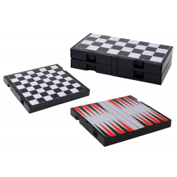 3 az 1-ben játékkészlet mágneses asztali sakkdáma Backgammon