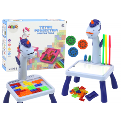 Mini projektor Tetris Table 2in1 Blue Unicorn
