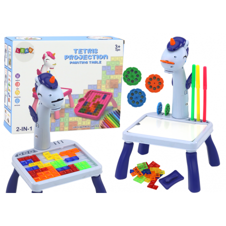 Mini projektor Tetris Table 2in1 Blue Unicorn