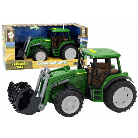 Mezőgazdasági traktor kotrógép nagy zöld fények hangzik