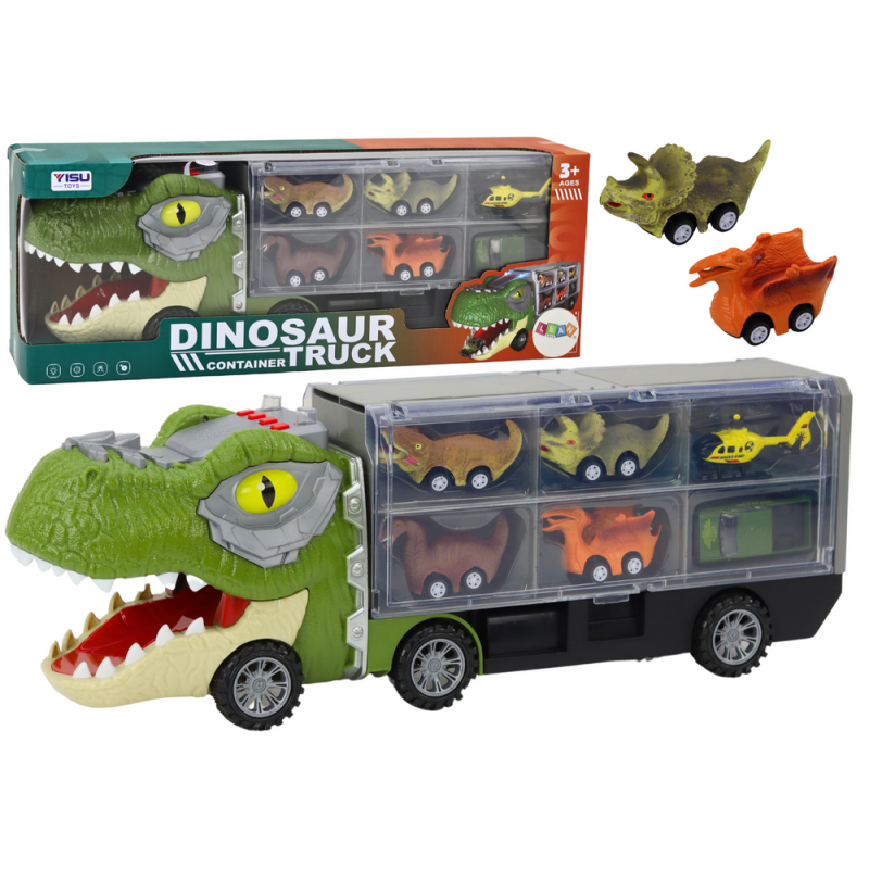 Dinosaur Truck Transport Springs 6db Lights Sounds Green