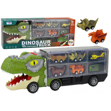 Dinosaur Truck Transport Springs 6db Lights Sounds Green