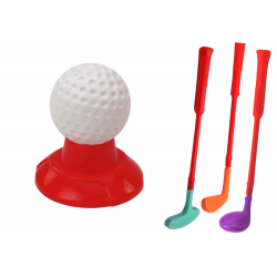 Minigolf készlet gyerekeknek, kerekeken kocsiba