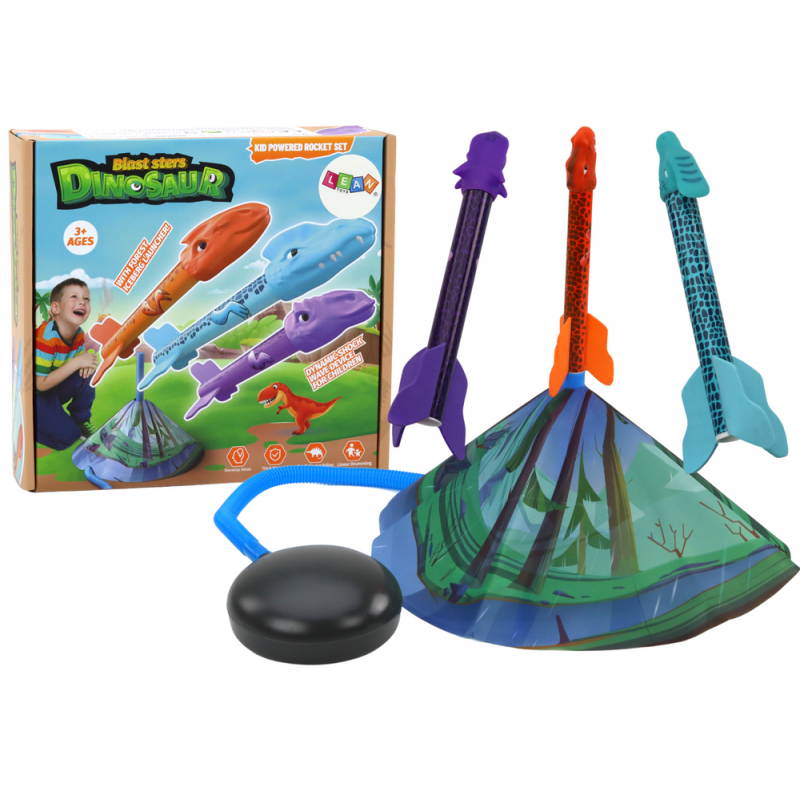 Rocket Launcher Játék Dinosaurs Forest Colorful Push Up Rocket Launcher Játék Dinosaurs Forest Colorful Push Up
