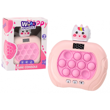 Pop-It Wac A Mole Játék Unicorn Lights Sounds Pink