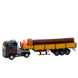 Wood Truck Blue Truck Trailer 1:24 Farönk Hangok Fények