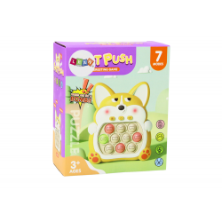Arcade játékkonzol Pop-It Fox 7 játékmódok sárga